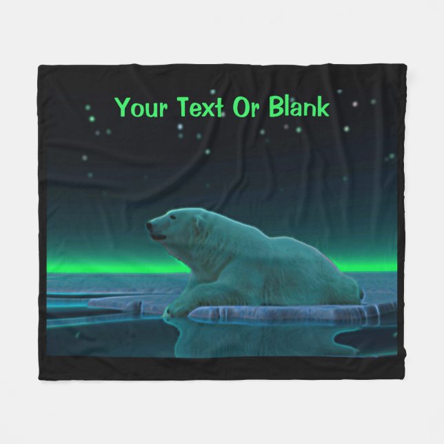 Ice Kant Polar Bear Fleecefilt (Framsidan (Horisontell))