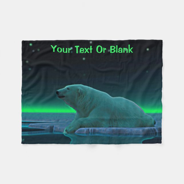 Ice Kant Polar Bear Fleecefilt (Framsidan (Horisontell))