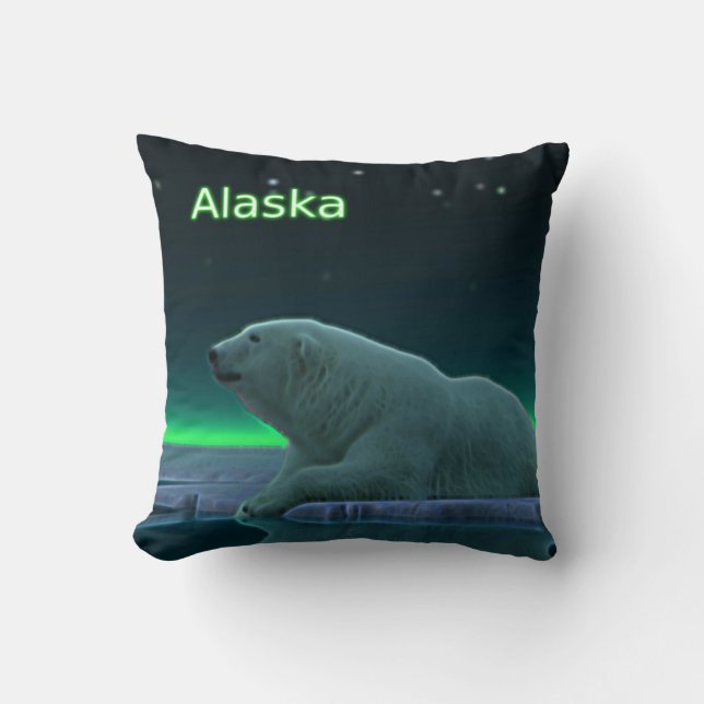 Ice Kant Polar Bear Kudde (Framsida)