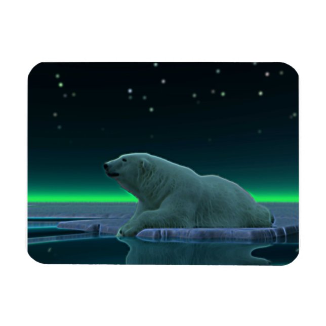 Ice Kant Polar Bear Magnet (Horisontell)
