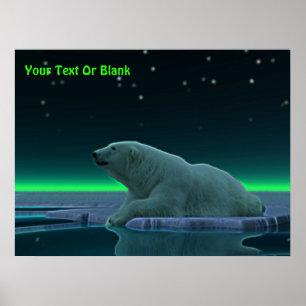 Ice Kant Polar Bear Poster