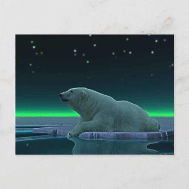 Ice Kant Polar Bear Vykort (Framsida)