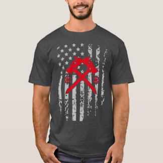 Ice Klimatande amerikanska Flagga Patriotic Winter T Shirt