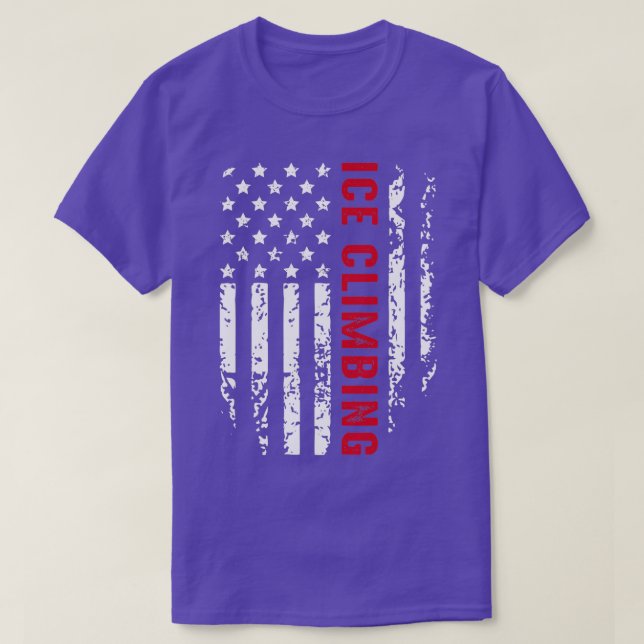 Ice Klimatande amerikanska Flagga Patriotic Winter T Shirt (Design framsida)