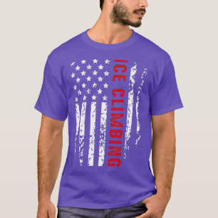 Ice Klimatande amerikanska Flagga Patriotic Winter T Shirt