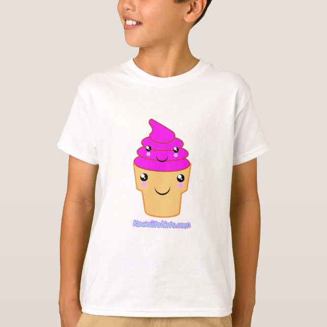 Ice kräm & cone Kawaii-vänner Tee (Framsida)