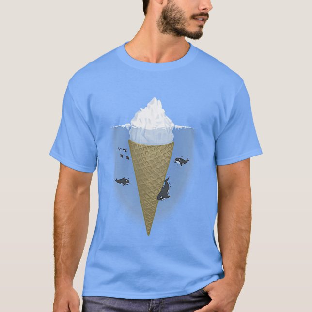 Ice kräm Iceberg Killer Whale Natature Arktis art T Shirt (Framsida)