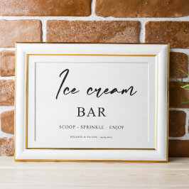 Ice kräm Pub Bröllop-skylt Poster