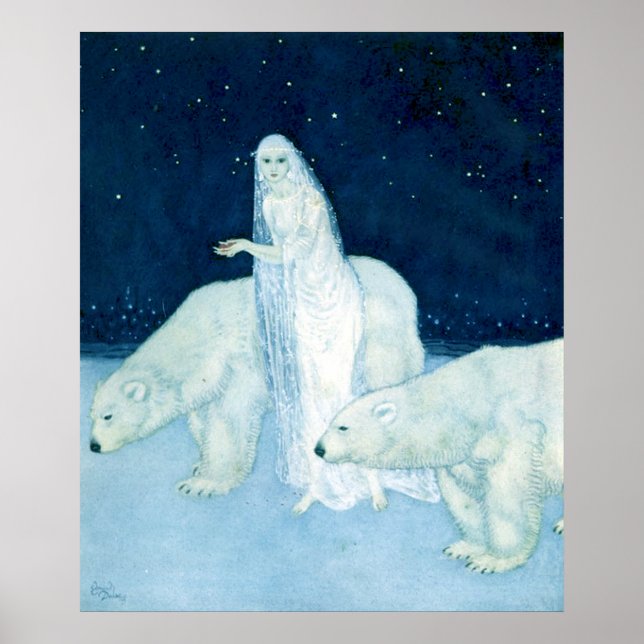 Ice Maiden av Edmund Dulac Poster (Framsidan)