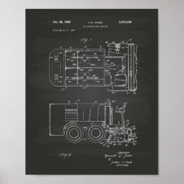 Ice Maskin 1969 Patent Art - Chalkboard Poster