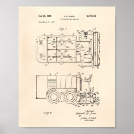 Ice Maskin 1969 Patent Art - Old Peper Poster