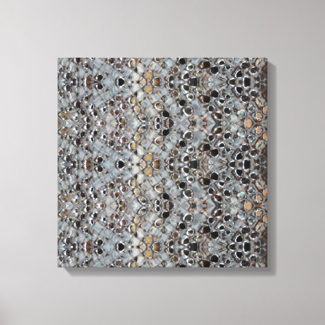 Ice Metal Fire II Stretched Canvas Print (Framsida)