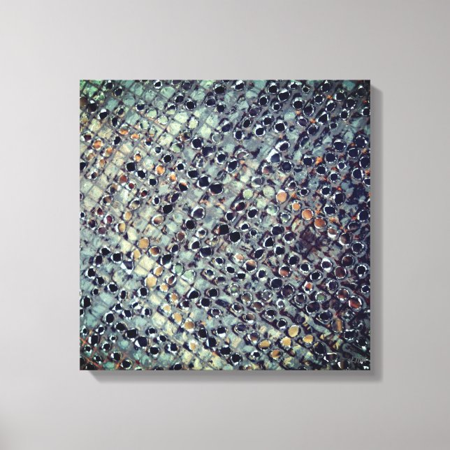 Ice Metal Fire Pit Screen Stretched Canvas Print (Framsida)