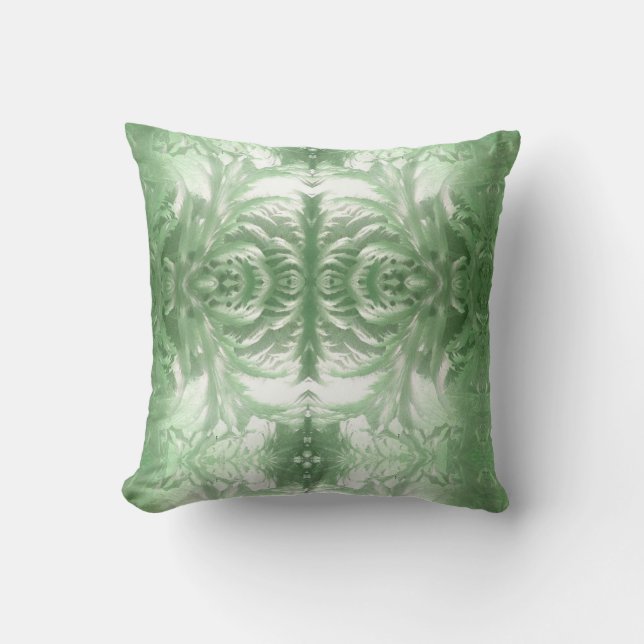 Ice mönster cushion grönt kudde (Framsida)
