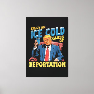 ICE njut av ett isande glas deportation Canvastryck