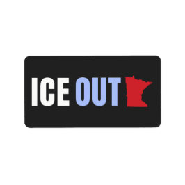 ICE OUT Anti Trump Adressetikett