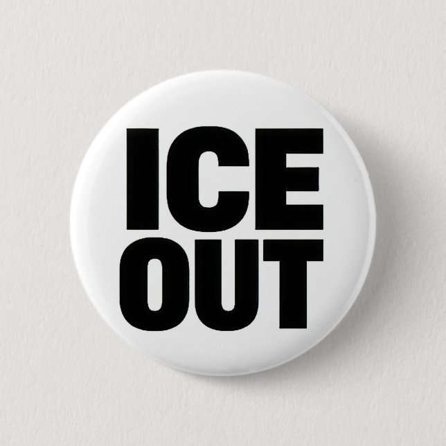 "ICE OUT" protest button Knapp (Framsida)