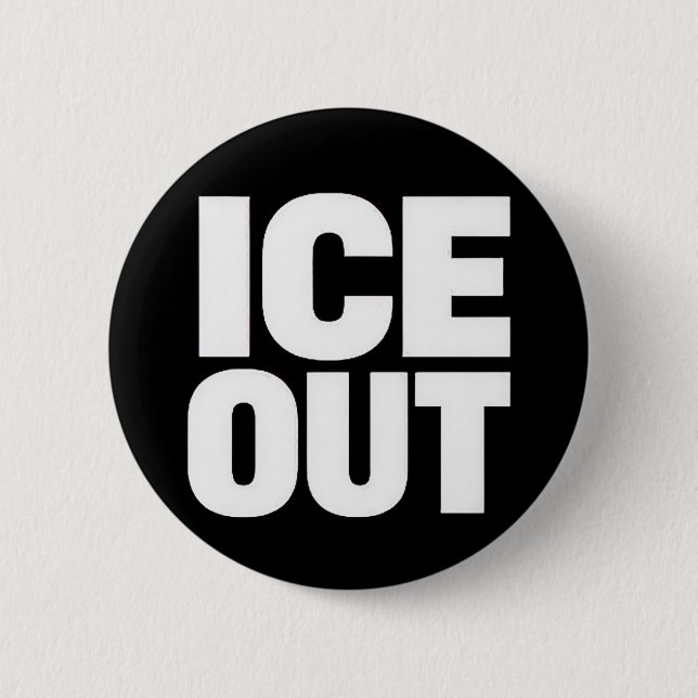 "ICE OUT" protest button Knapp (Framsida)