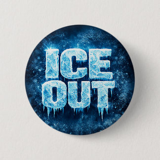 "ICE OUT" protest button Knapp