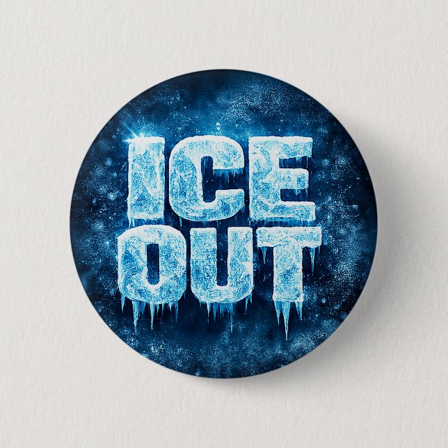"ICE OUT" protest button Knapp (Framsida)