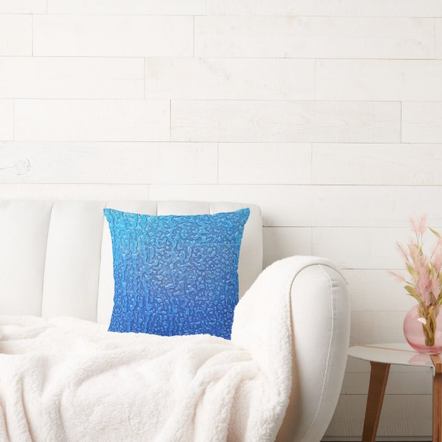 Ice på Blue Metallic Yta Kudde (Soffa)