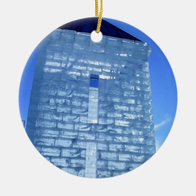 Ice Palace i Carnaval de Quebec, Kanada Julgransprydnad Keramik (Framsidan)