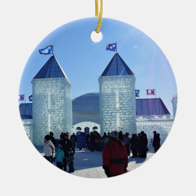 Ice Palace i Carnaval de Quebec, Kanada Julgransprydnad Keramik (Framsidan)