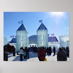 Ice Palace i Carnaval de Quebec, Kanada Poster