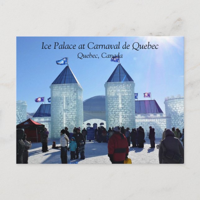 Ice Palace i Carnaval de Quebec, Kanada Vykort (Framsida)