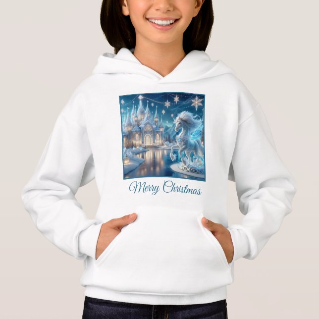 Ice Palace med Fantasy Horse T Shirt (Framsida)