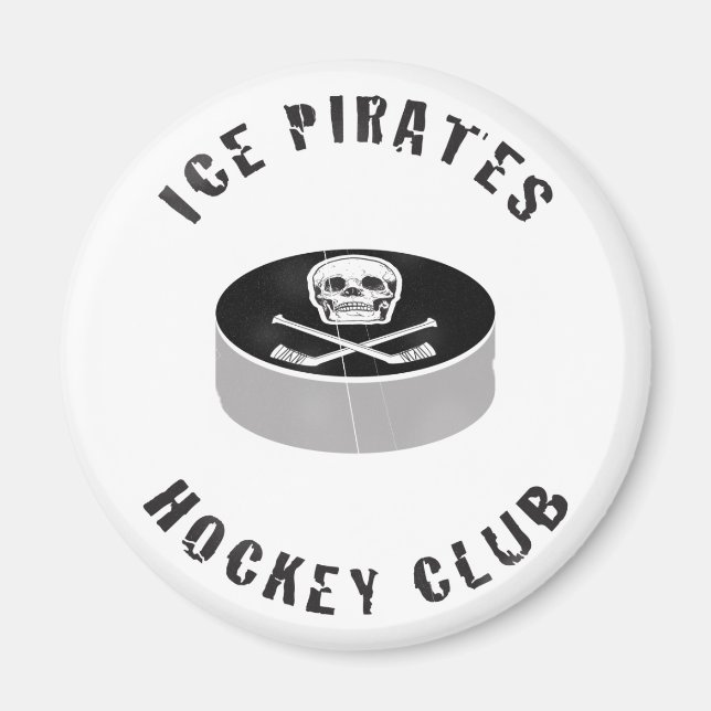 Ice Pirater Hockey Klubb Magnet (Framsidan)