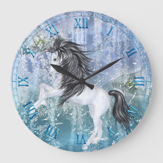 Ice Pony 2 Wall Clock Stor Klocka (Framsida)