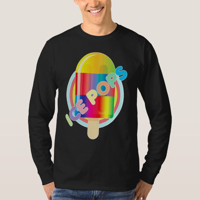 Ice Pops Freeze, fryst Fryst fruktjuice Cream F T Shirt (Framsida)