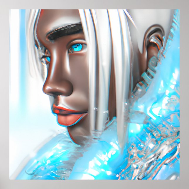 Ice Prince Melanin Black Boy Magic Bruh Winter Bro Poster (Framsidan)