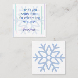 Ice Princess 4e födelsedagen Party Favor Insert Fyrkantigt Visitkort