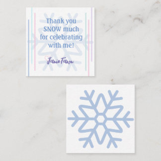 Ice Princess 4e födelsedagen Party Favor Insert Fyrkantigt Visitkort