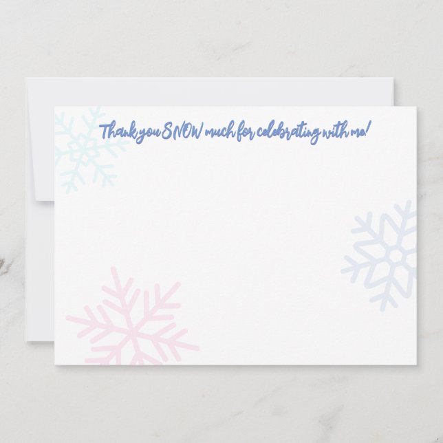 Ice Princess 4e födelsedagen Tackkort Anteckningskort (Framsida)