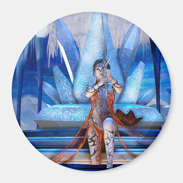 Ice Queen Fantasy Art Magnet (Framsidan)
