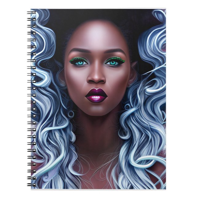 Ice Queen Melanin Women Black Girl Sista Syrran Anteckningsbok (Framsidan)