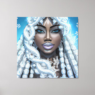 Ice Queen Melanin Women Black Girl Sista Syrran Canvastryck