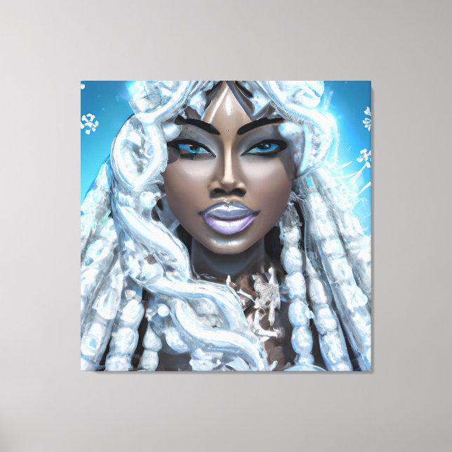 Ice Queen Melanin Women Black Girl Sista Syrran Canvastryck (Framsida)