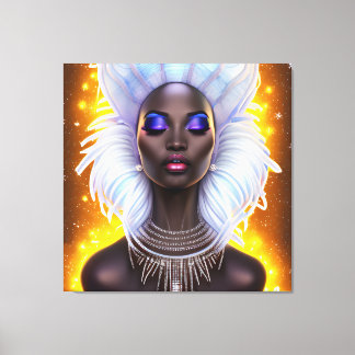 Ice Queen Melanin Women Black Girl Sista Syrran Canvastryck