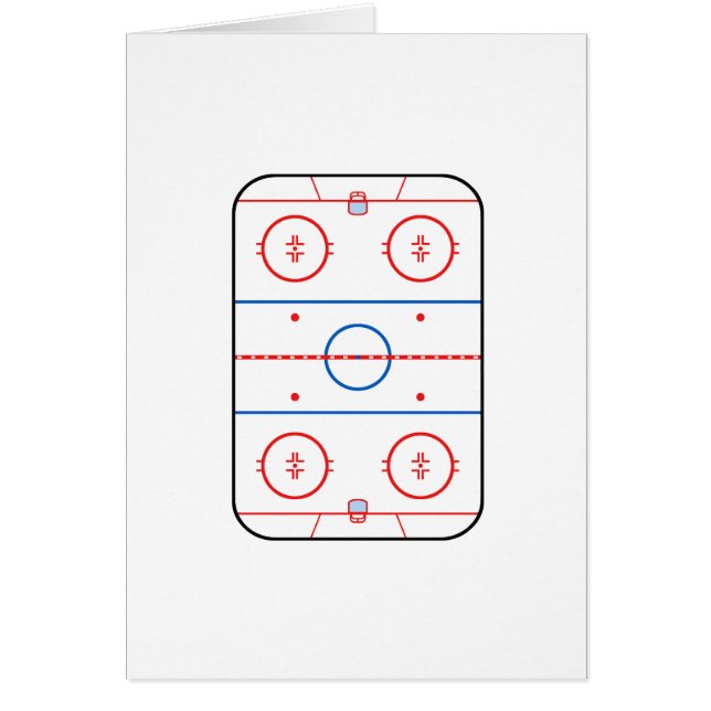 Ice Rink Diagram Hockey Game Assion Hälsningskort (Framsidan)