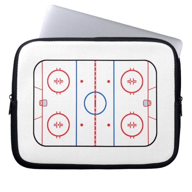 Ice Rink Diagram Hockey Game Assion Laptop Sleeve (Framsidan)