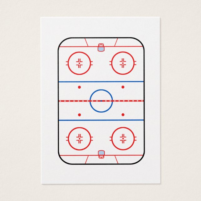Ice Rink Diagram Hockey Game Assion Visitkort (Framsidan)