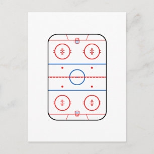 Ice Rink Diagram Hockey Game Assion Vykort