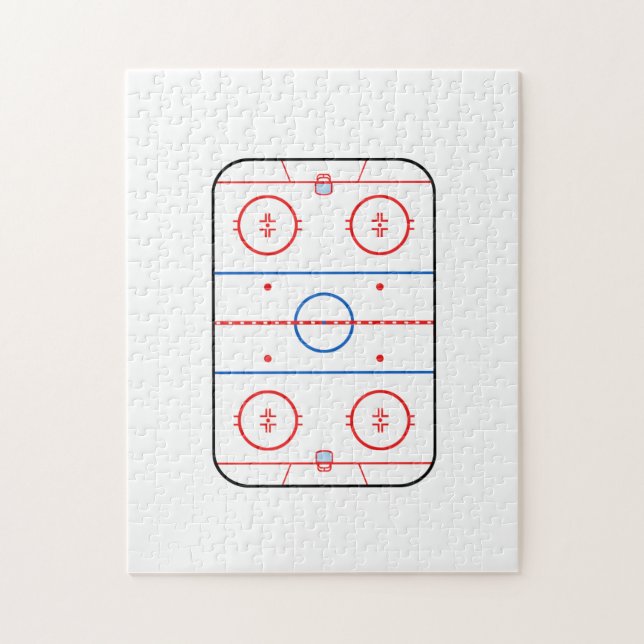 Ice Rink Diagram Hockey Game Companion Pussel (Vertikal)