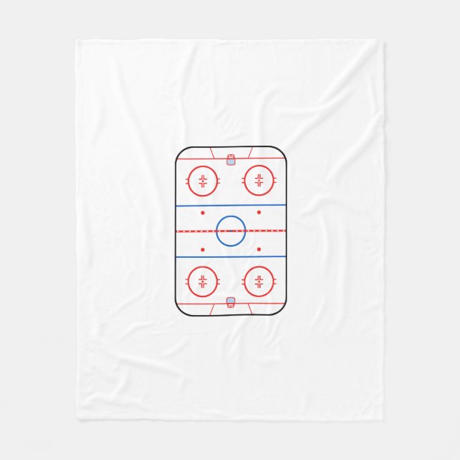 Ice Rink Diagram Hockey Game Stil Fleecefilt (Framsidan)