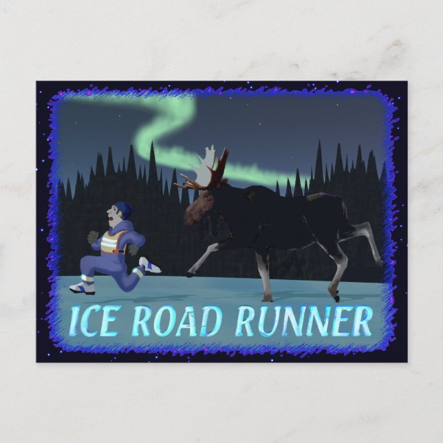 Ice Road Runner Vykort (Framsida)