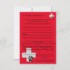 ICE-sällskapsdjur hemma Tack Kort